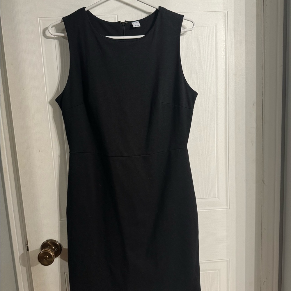 Old Navy Black Sleeveless Sheath Midi Dress